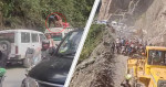 मुग्लिन–नारायणगढ सडक : हायसमा ढुंगा खस्यो, एम्बुलेन्सको सिसा चर्कियो