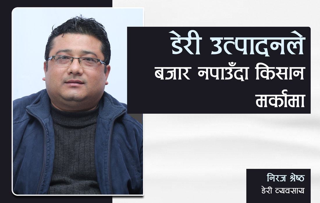 ‘डेरी उत्पादनले बजार नपाउँदा किसान मर्कामा’
