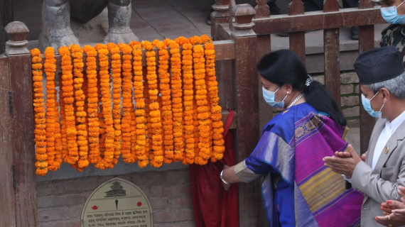 सर्वोच्चको अन्तरिम आदेशविपरीत राष्ट्रपतिले उद्घाटन गरिन् काष्ठमण्डप 