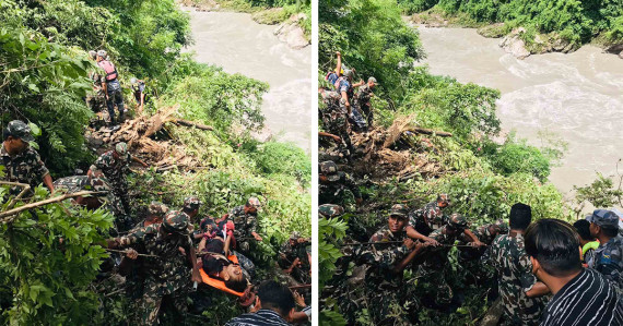 मर्स्याङ्दीमा खसेको बसमा थिए ४३ भारतीय पर्यटक, १४ जनाको मृत्यु, १२ बेपत्ता