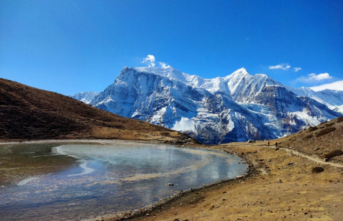 हिमपहिरोले असन्तुलित बनेको वीरेन्द्र ताल सामान्य अवस्थामा फर्कँदै