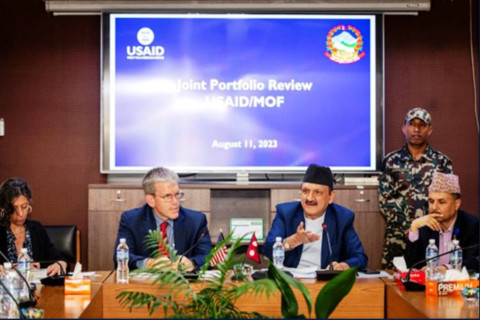 नेपाल र यूएसएआईडीबीच संयुक्त पोर्टफोलियो समीक्षा सम्पन्न