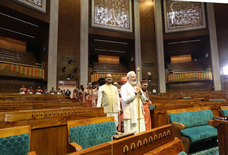 भारतीय प्रधानमन्त्री मोदीले गरे नयाँ संसद् भवनको उद्घाटन