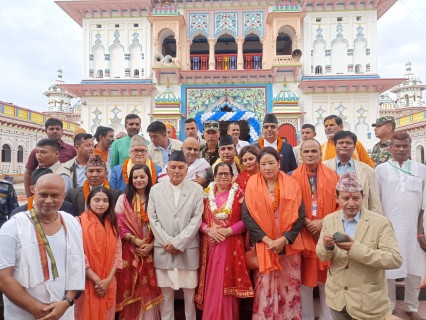 राष्ट्रपति पौडेलले गरे जानकी मन्दिरमा पूजाआजा