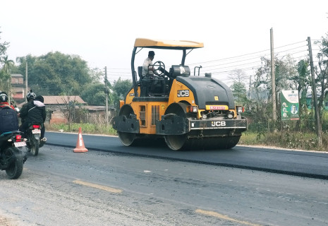 मुग्लिन–पोखरा सडक : पूर्वी खण्डमा परीक्षण कालोपत्रे सुरु