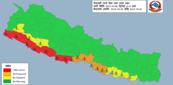 तराईमा अत्यधिक गर्मीको सम्भावना, तातो लहरको चेतावनी