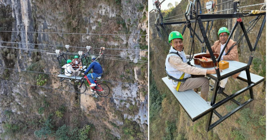 कालीगण्डकी स्काइ क्याफेमा पर्यटनमन्त्री पाण्डे