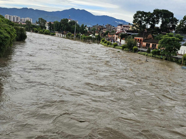 काठमाडौं उपत्यकाका अधिकांश नदीमा बाढी