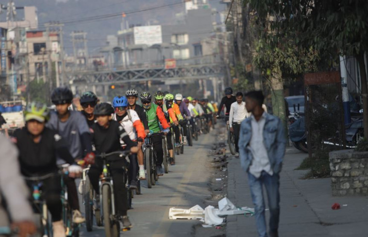 एनसेल बाह्रखरी गल्फ एन्ड बियोन्ड– पोखरामा साइकल र्‍याली 