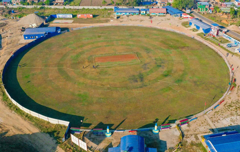 १५ हजार दर्शक क्षमता घटाएर गौतमबुद्ध अन्तर्राष्ट्रिय क्रिकेट रंगशाला निर्माण सुरु 