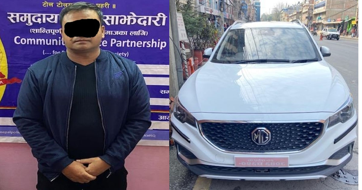 पैदलयात्रीलाई ठक्कर दिएर फरार भएका कार चालक पक्राउ