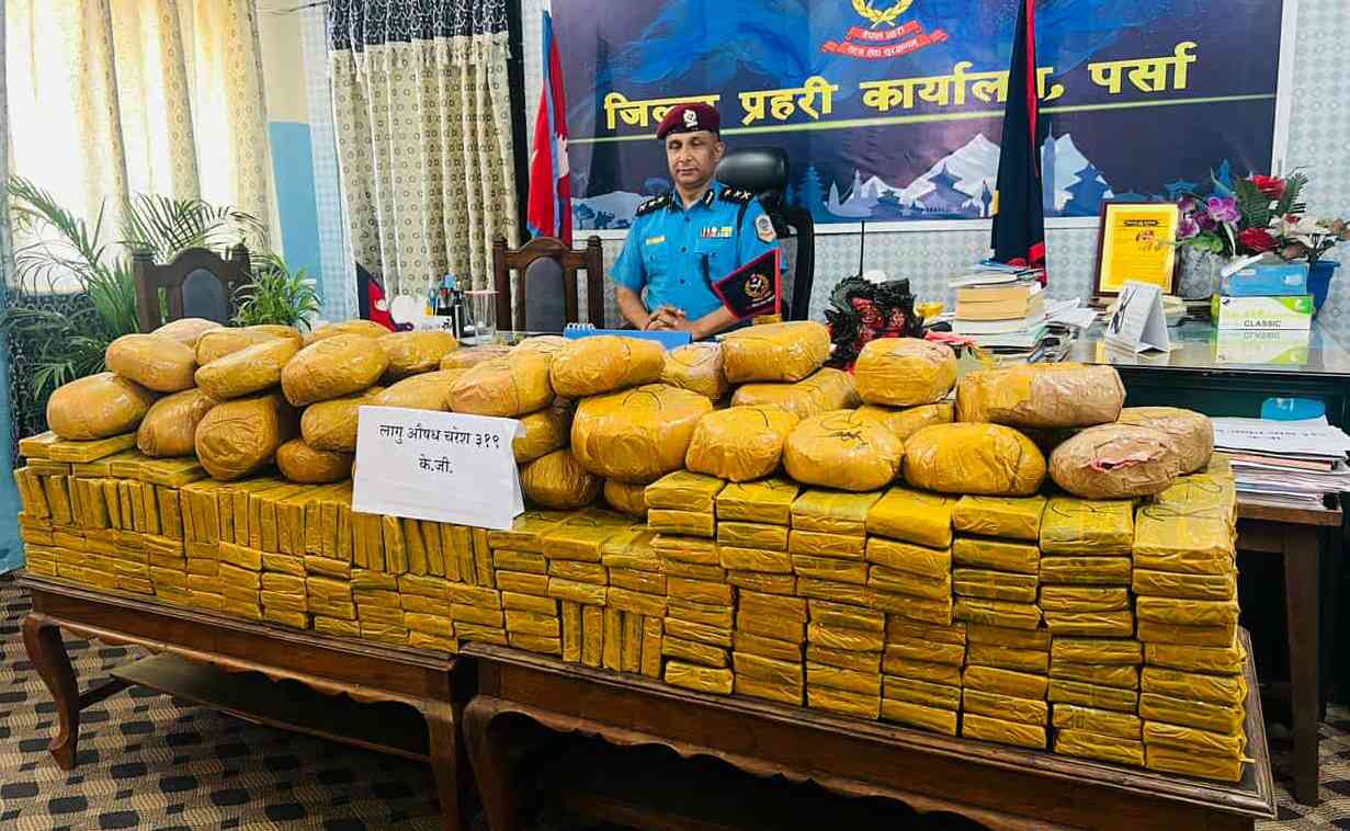 धादिङबाट ‘लोड’ भएको थियो ३१९ किलो चरेस