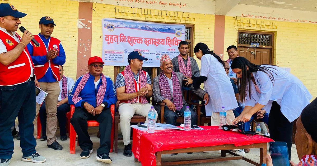 काभ्रेको पनौतीमा नि:शुल्क स्वास्थ्य शिविर