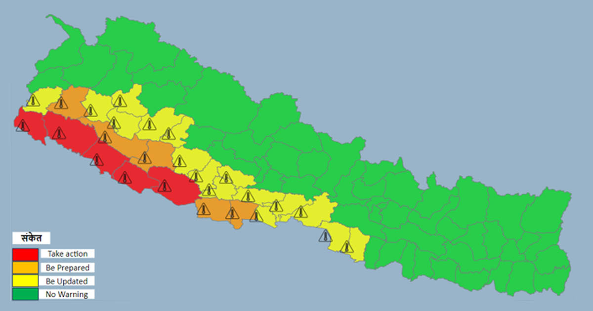 मध्य तथा पश्चिम तराईमा तीन दिनसम्म तातो लहर चल्ने, सतर्कता अपनाउन आग्रह