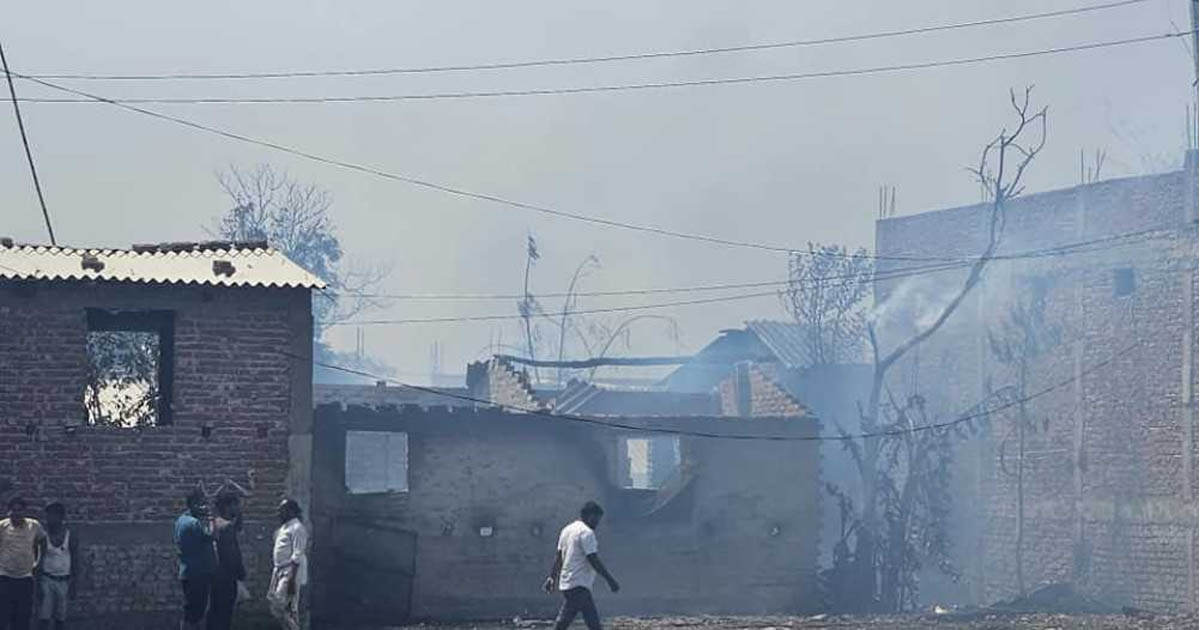 महोत्तरीको मटिहानीमा आगलागीले गरेको क्षति पहिचान गर्न टोली परिचालन