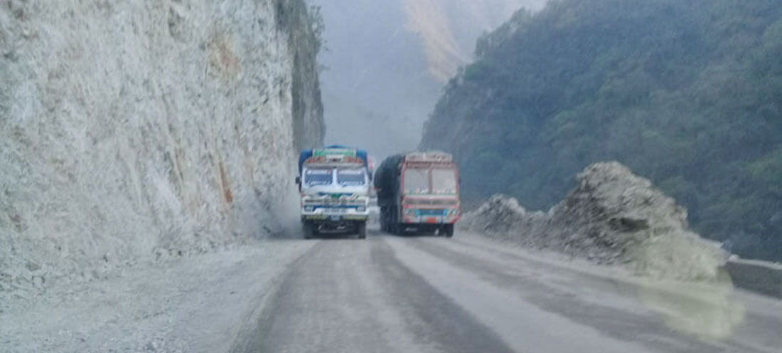 नारायणगढ-मुग्लिन सडक पुस २२ गतेसम्म दैनिक ४ घण्टा बन्द हुने