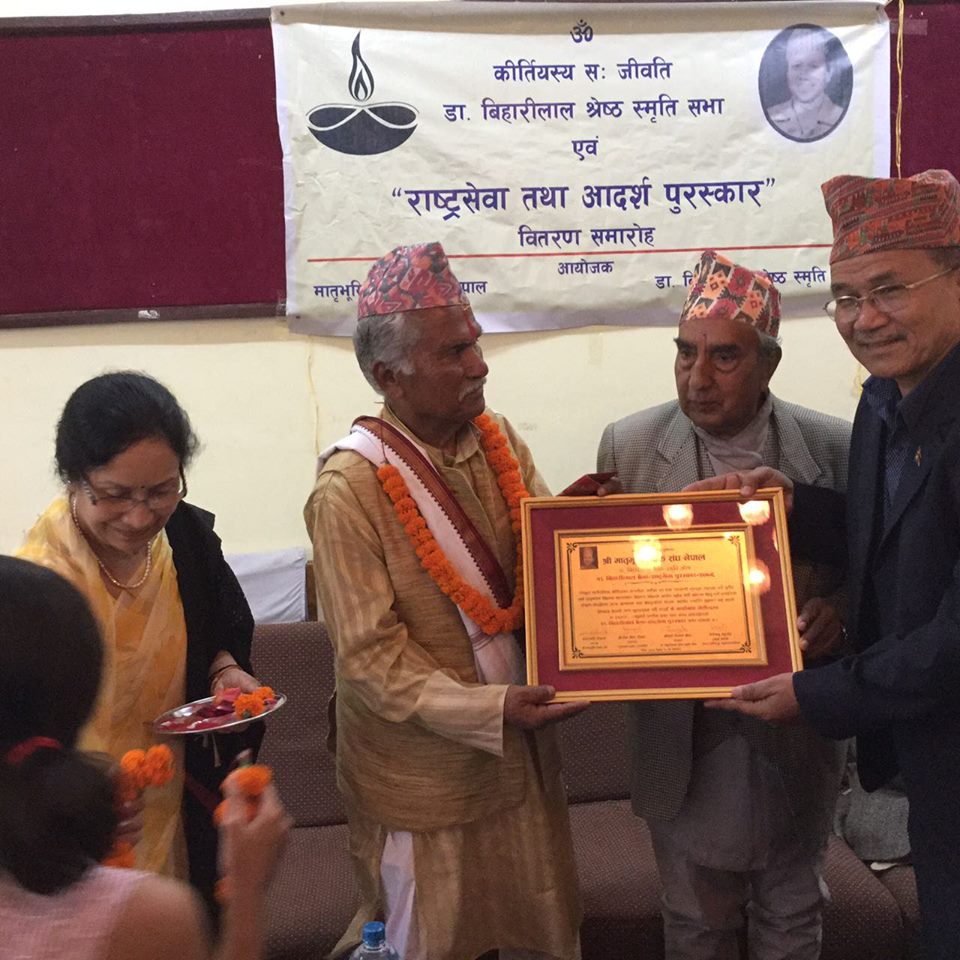 समाजसेवी काशीनाथ जोशी सम्मानित