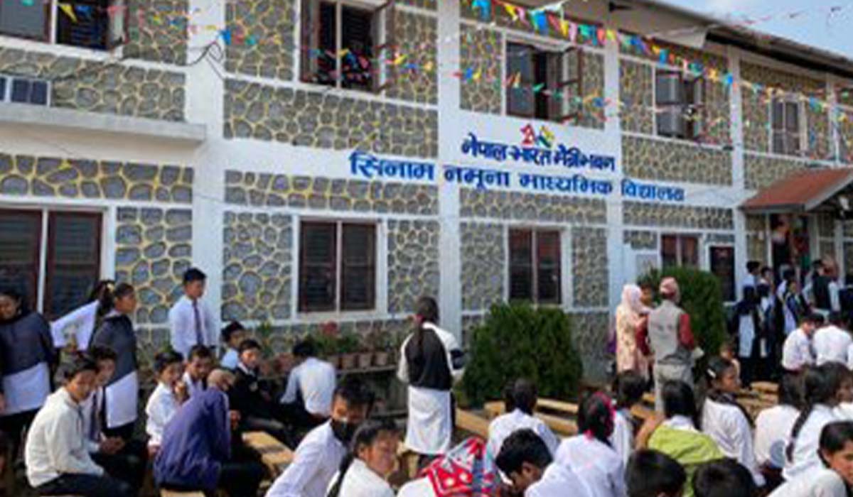 भारतको अनुदानमा बनेको ताप्लेजुङको सिनाम उच्च माविको भवन उद्घाटन