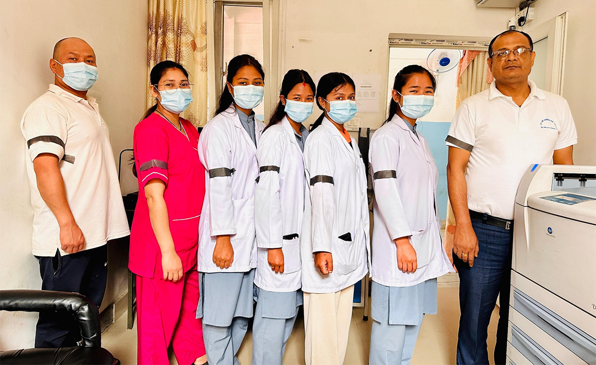 रेडियोग्राफी पेसाकर्मी आन्दोलित