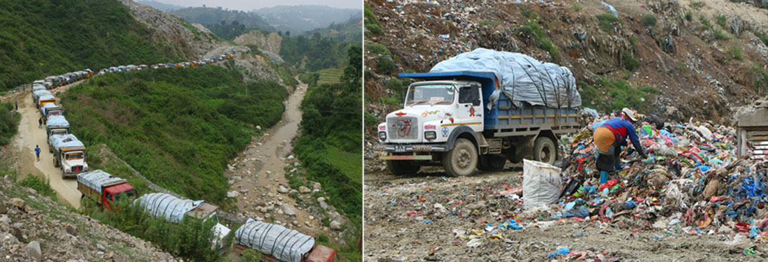 प्रहरीले सुरक्षा दिएपछि बन्चरेडाँडामा फोहोर विसर्जन (३० तस्बिर)