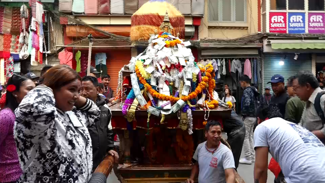 असनमा मनाइयो अन्नपूर्णदेवीको जात्रा