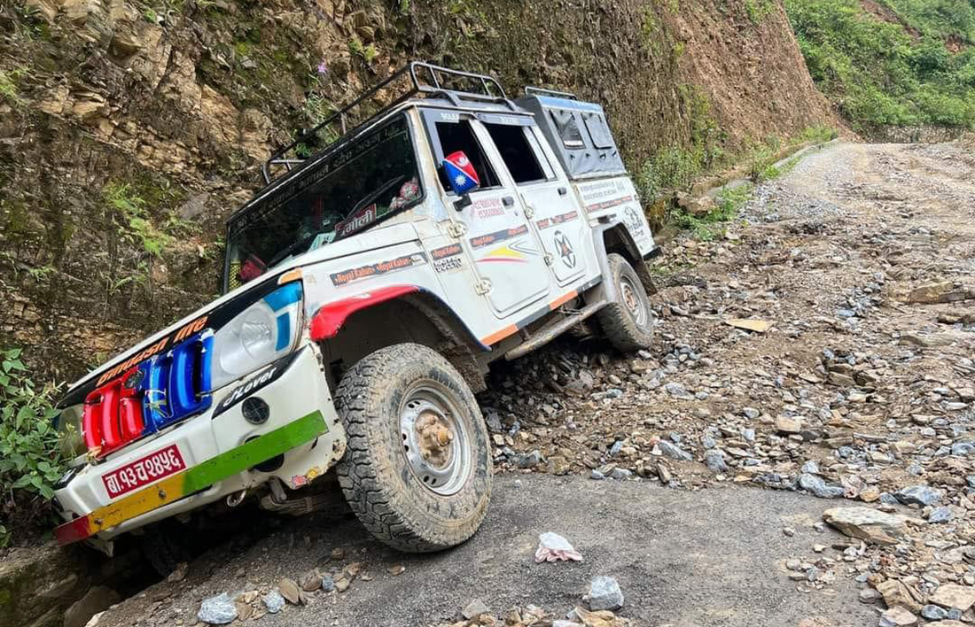 तनहुँमा जीप दुर्घटना हुँदा ६ जना घाइते