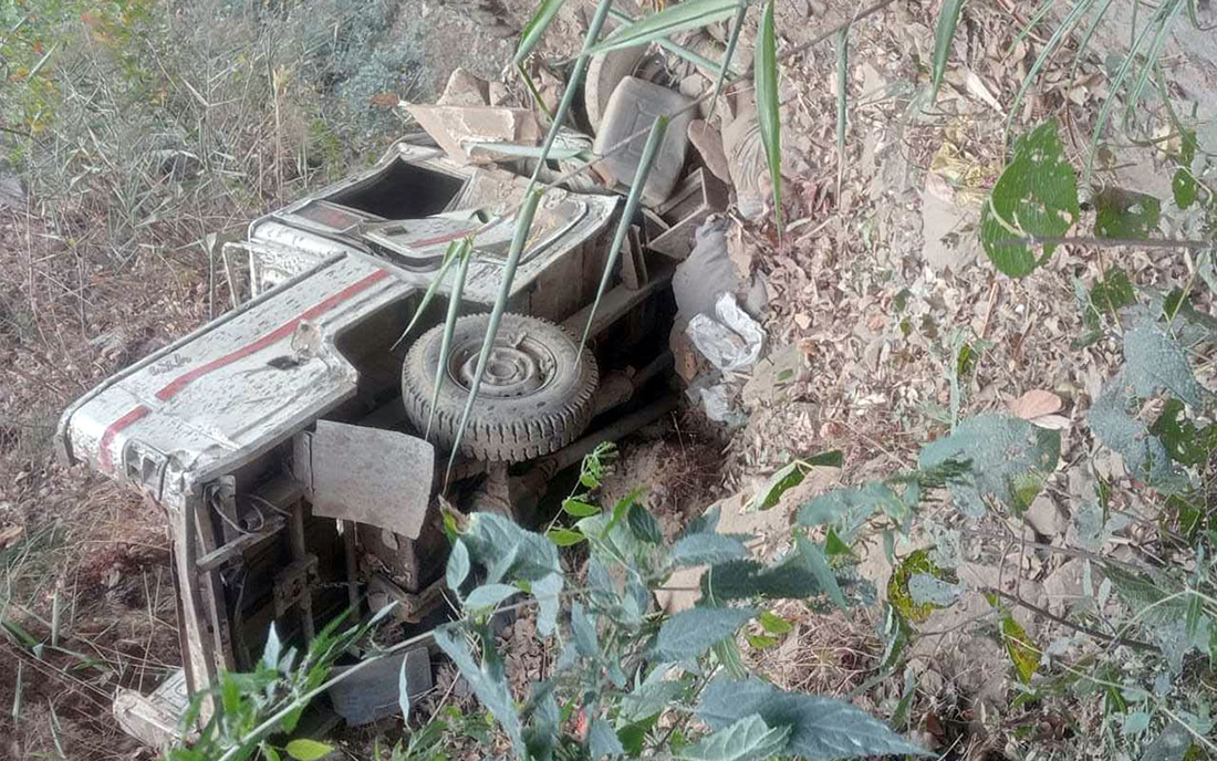 गुल्मीमा जीप दुर्घटना हुँदा एकजनाको मृत्यु, सात घाइते