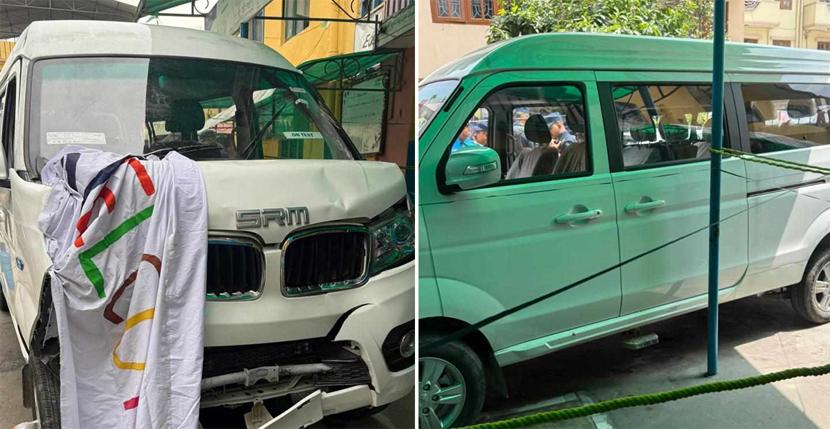 कलंकीमा स्कुलभित्र भ्यान दुर्घटना : एक विद्यार्थीको मृत्यु, सातजना घाइते