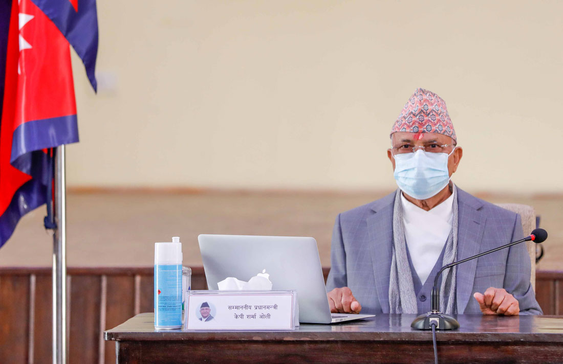 ओलीको जिकिर– संसद् पुनःस्थापना गरिए प्रधानमन्त्री खोज्दै मैकहाँ आउनुपर्छ’