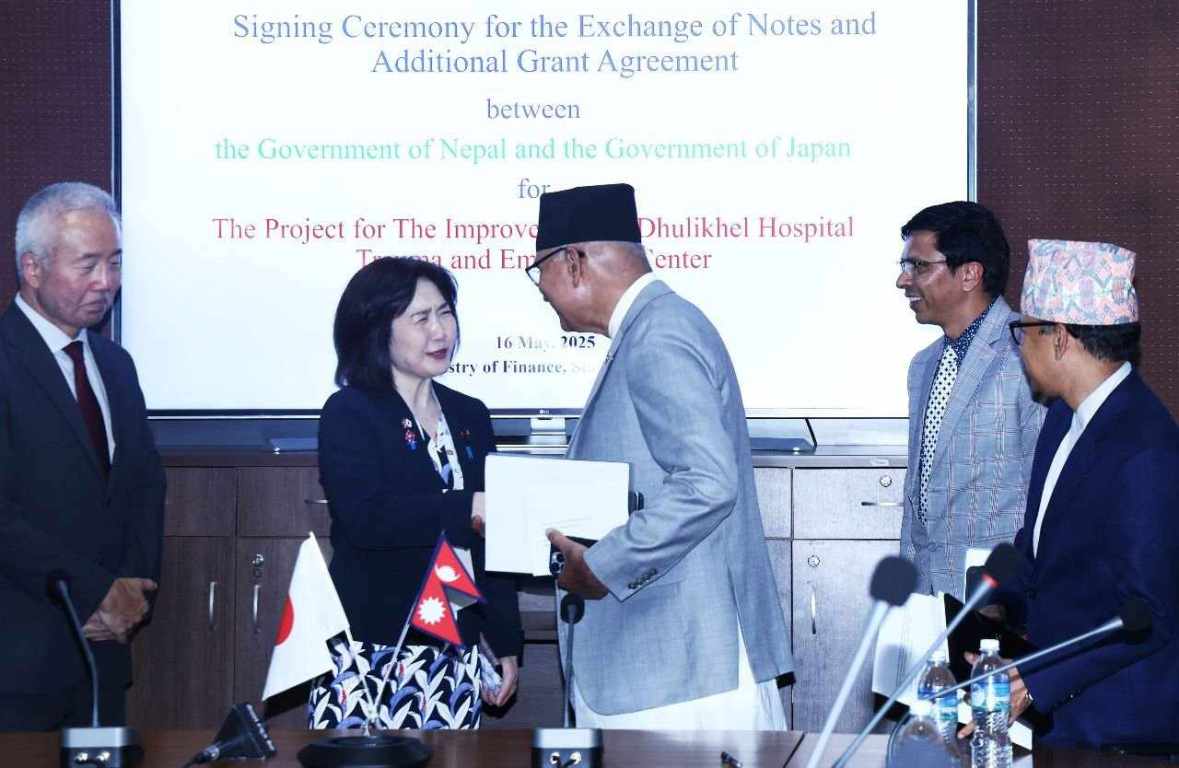 धुलिखेल अस्पताल सुधार परियोजनाका निम्ति नेपाल र जापानबीच सहमति
