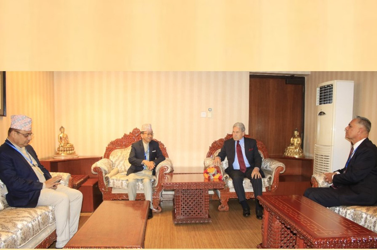 न्युजिल्यान्डका उपप्रधानमन्त्री विन्स्टन पिटर्स काठमाडौंमा