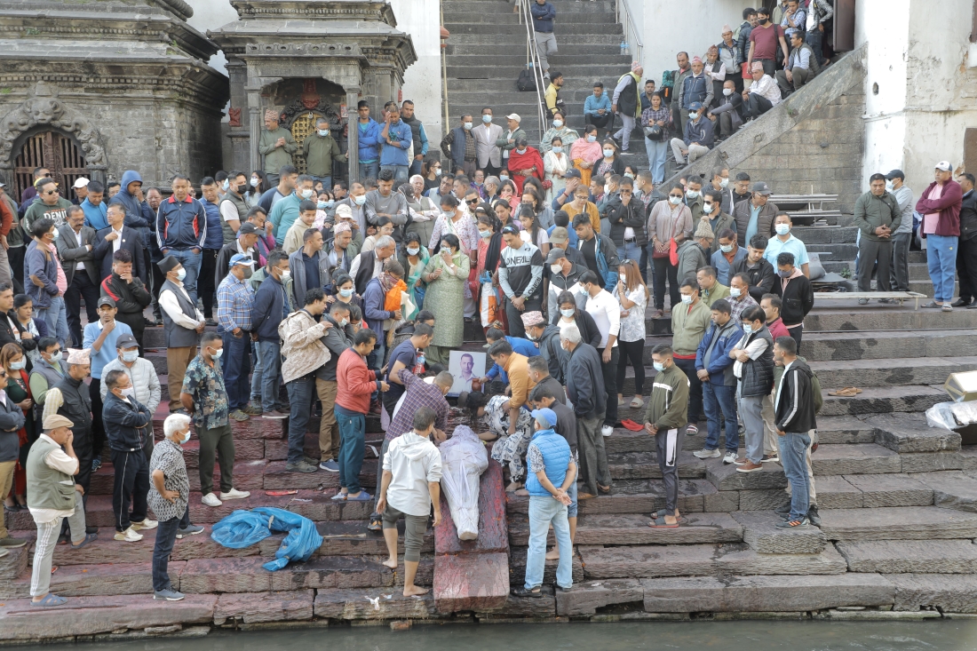 वरिष्ठ क्याप्टेन सेढाईंको अन्येष्टि