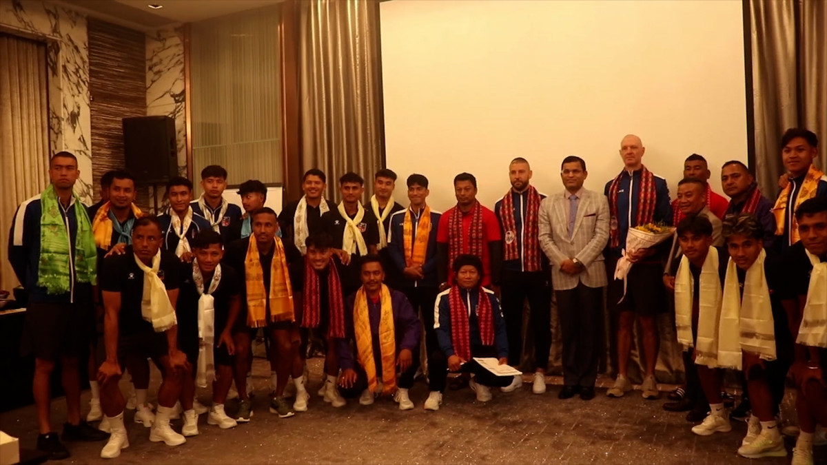 हङकङमा नेपाली फुटबल टोलीको स्वागत