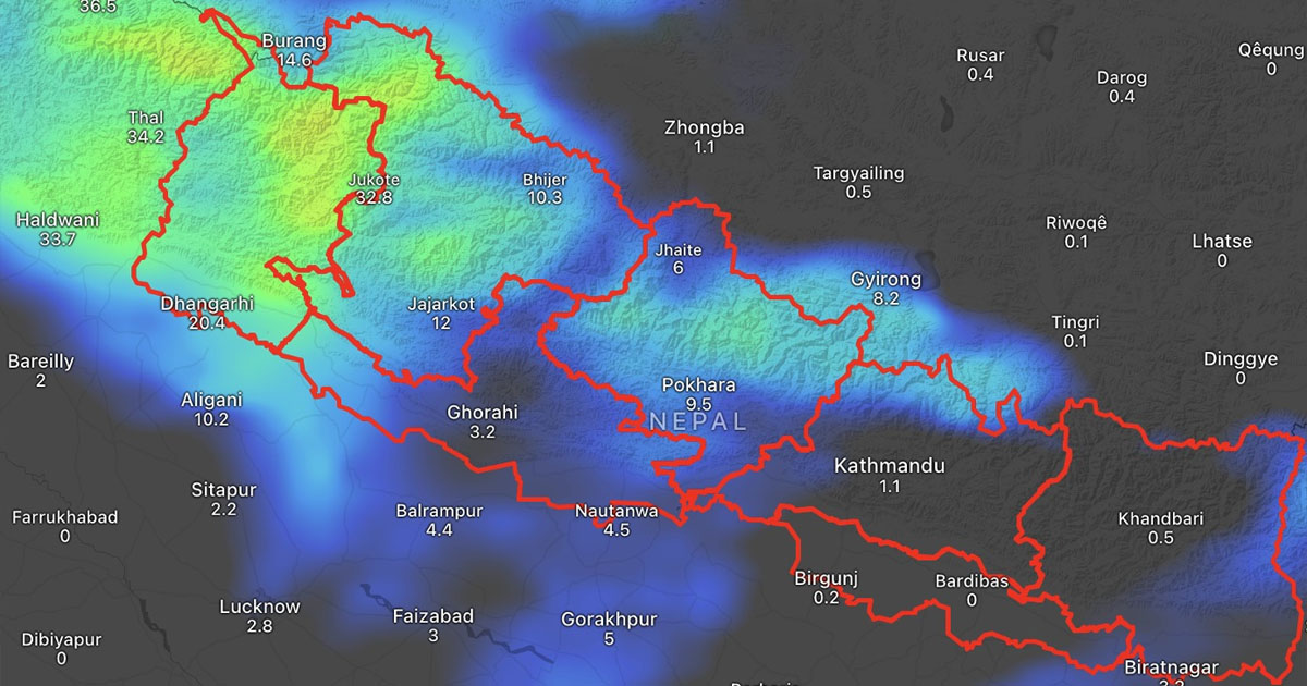 यस वर्ष हिउँदको पहिलो वर्षा आगामी आइतबार र सोमबार हुने सम्भावना